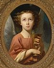 Charles Zacharie Landelle Canvas Paintings - An Angel Holding a Chalice